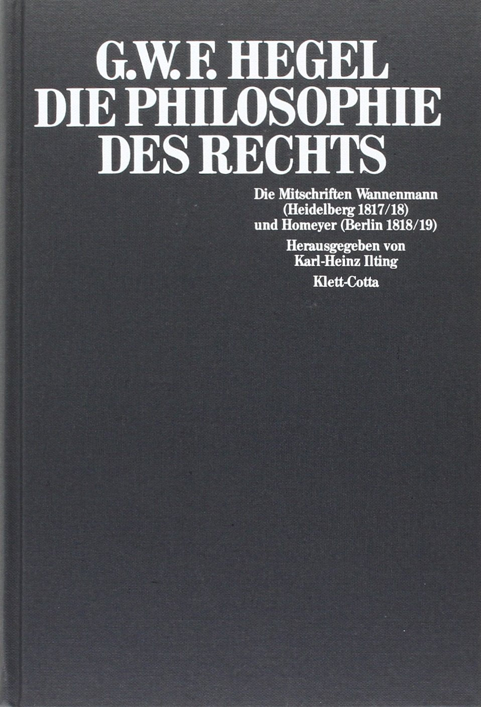 Die Philosophie des Rechts Law