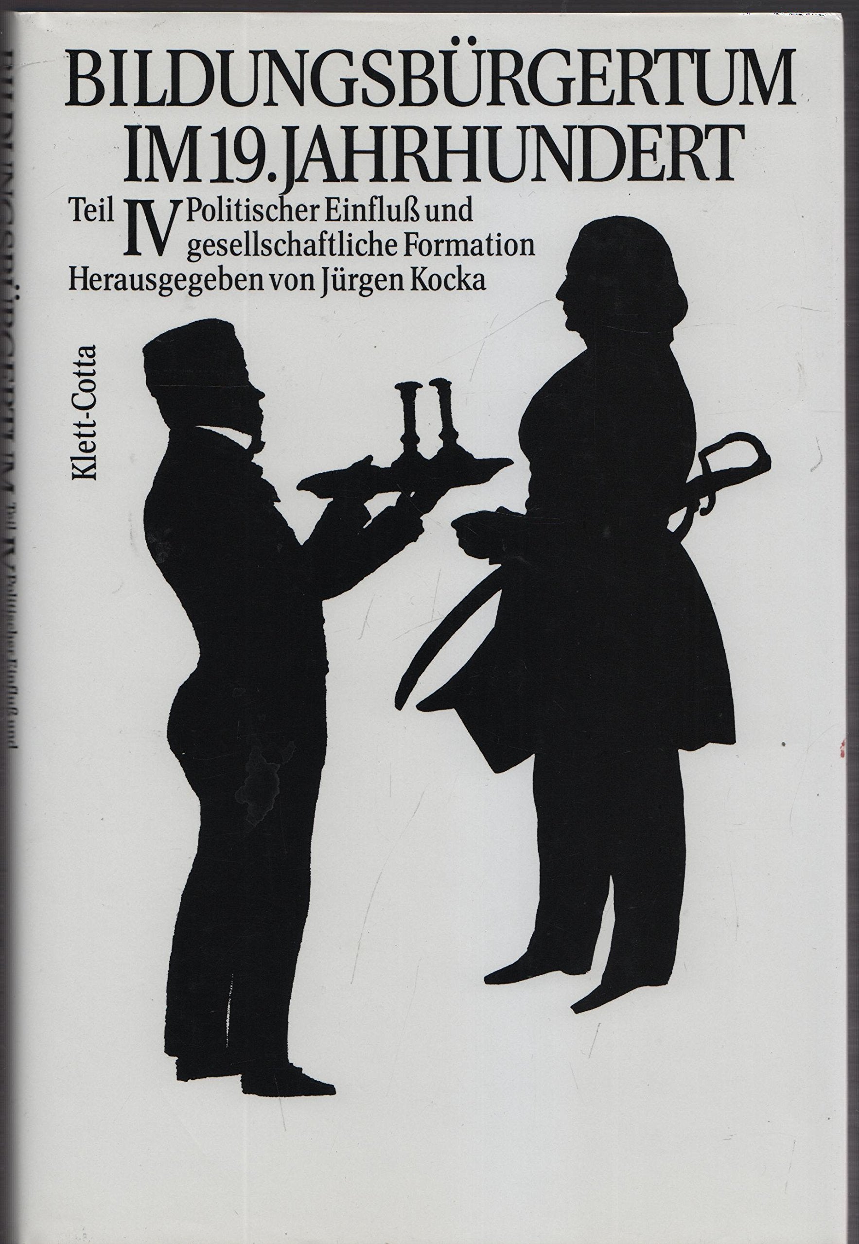 Bildungsbürgertum im 19. Jahrhundert, Bd.4, Politischer Einfluß und gesellschaftliche Formation Politics & History