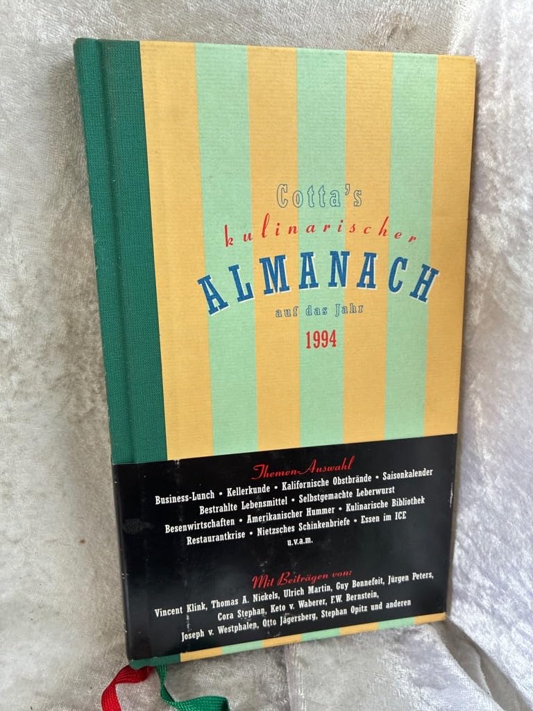 Cotta's Kulinarischer Almanach, Auf das Jahr 1994 Reference Books
