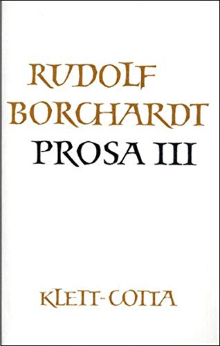 Gesammelte Werke in Einzelbänden / Prosa III Contemporary literature
