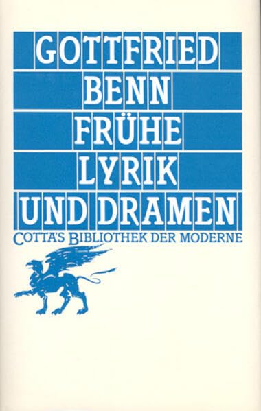 Frühe Lyrik und Dramen (Cotta's Bibliothek der Moderne, Bd. 8) Poetry