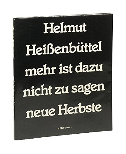 Mehr ist dazu nicht zu sagen, neue Herbste Poetry