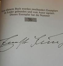 Aladins Problem. Bibliophile Lederausgabe in 200 Exemplaren, numeriert und vom Autor signiert Books