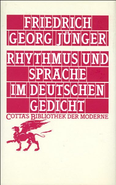Rhythmus und Sprache im deutschen Gedicht (Cotta's Bibliothek der Moderne, Bd. 63) Contemporary literature