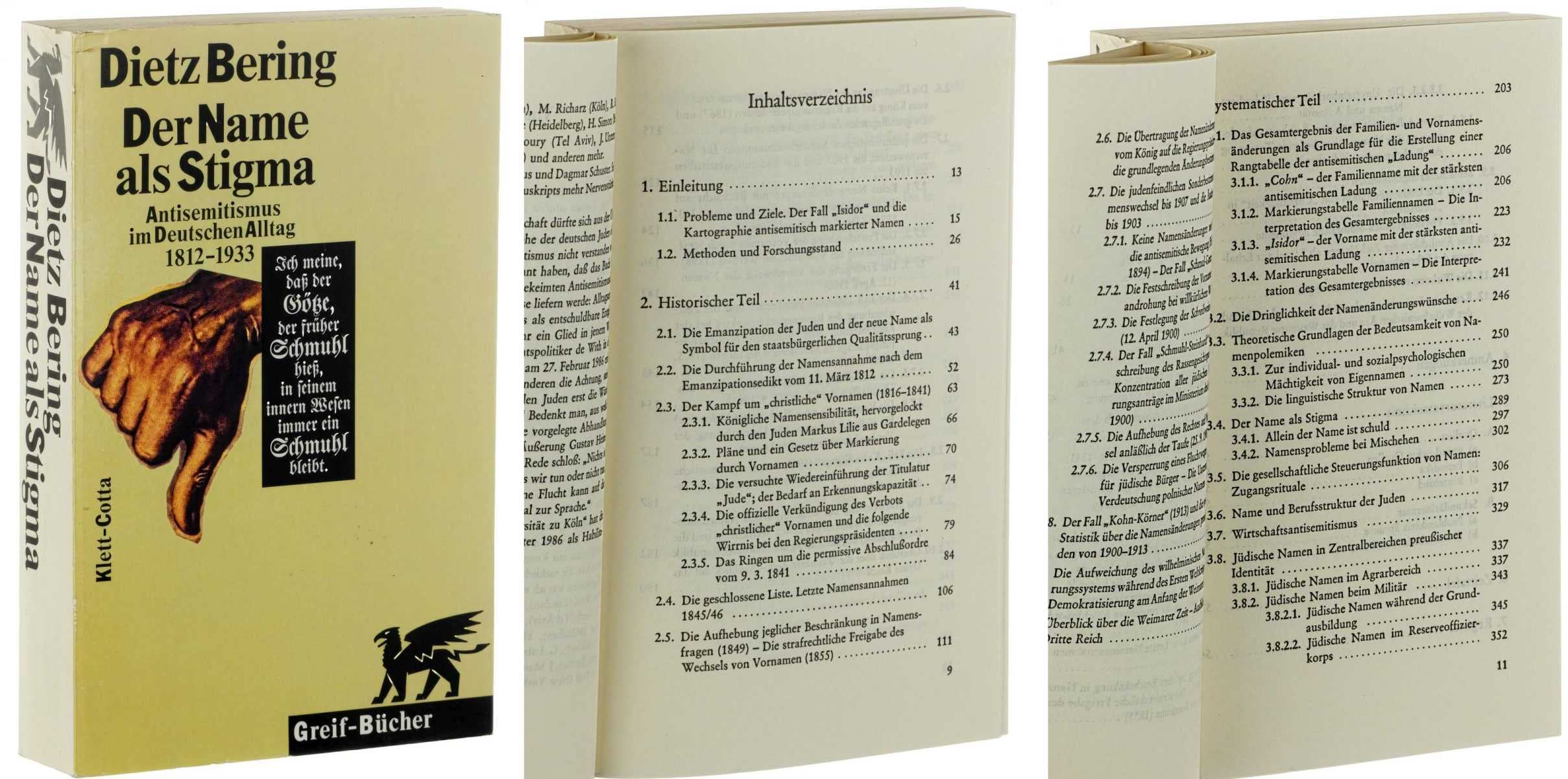 Der Name als Stigma: Antisemitismus im deutschen Alltag 1812-1933 Professional & Reference Books