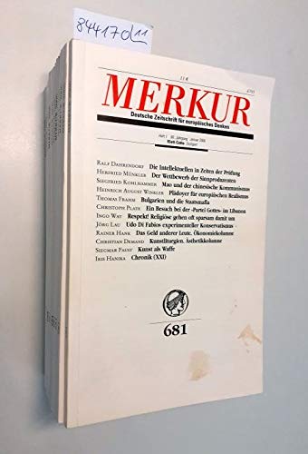 Merkur. Deutsche Zeitschrift für europäisches Denken, Nr. 685, Heft 5, 60. Jahrgang, Mai 2006 Books