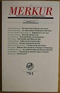 Merkur. Deutsche Zeitschrift für europäisches Denken, Nr. 693, Heft 1, 61. Jahrgang, Januar 2007 Books