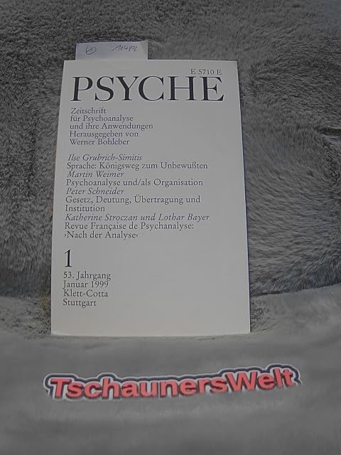 Product Image: Psyche - 53.Jahrgang - Heft 1 - Januar 1999.