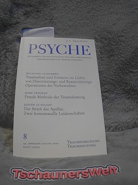 Psyche 54. Jahrgang 2000, Heft 8. Books