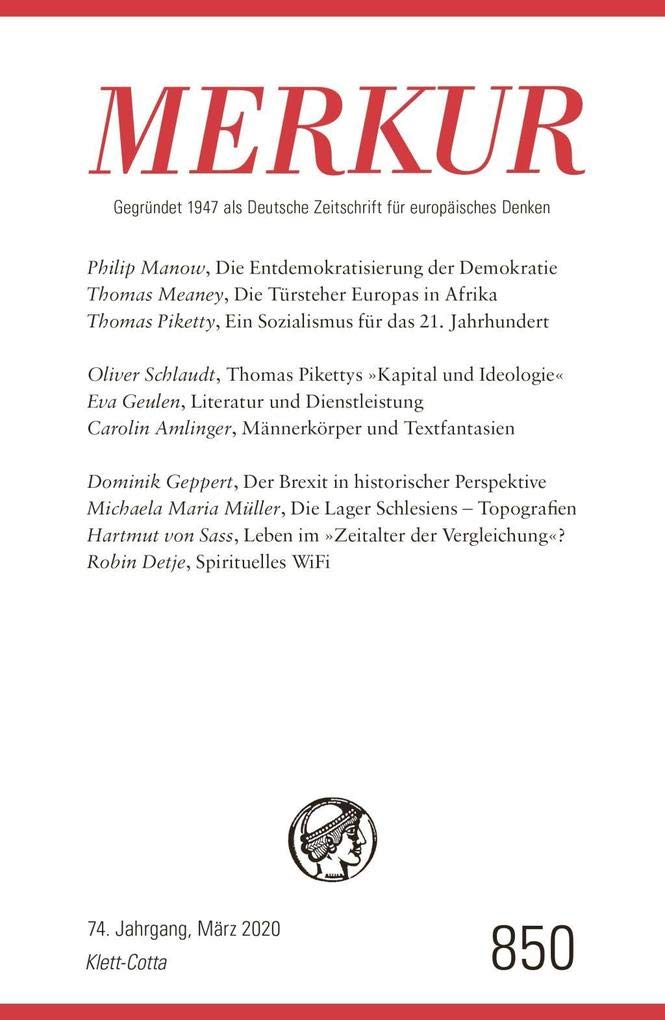 MERKUR Gegründet 1947 als Deutsche Zeitschrift für europäisches Denken - MERKUR  Dt. Zeitschrift für europ. Denken Social Sciences