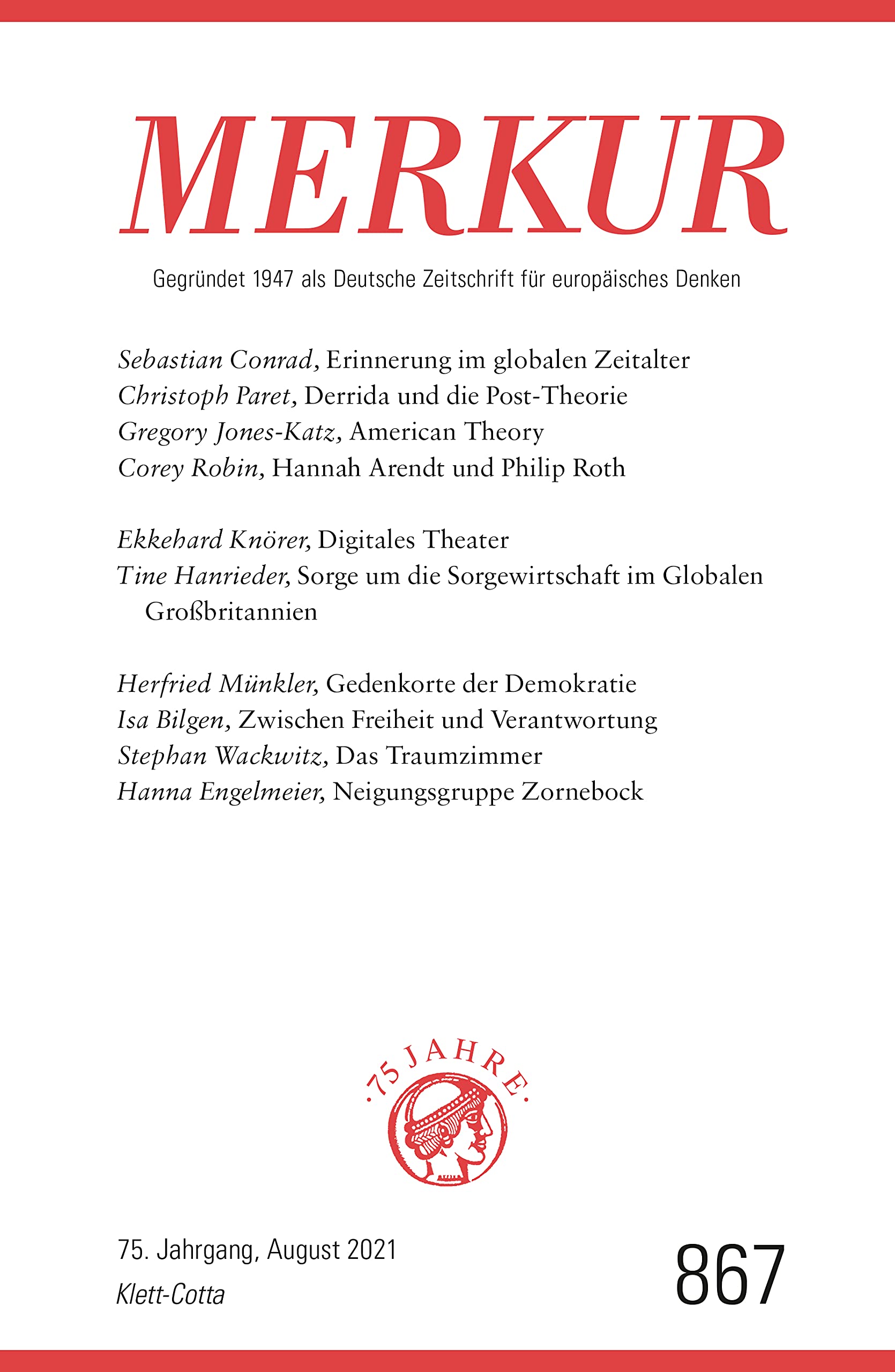 MERKUR 8/2021 Medicine Books