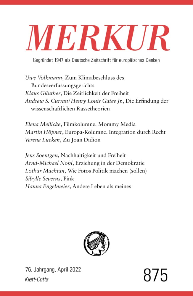 MERKUR Gegründet 1947 als Deutsche Zeitschrift für europäisches Denken - 4/2022 Philosophy
