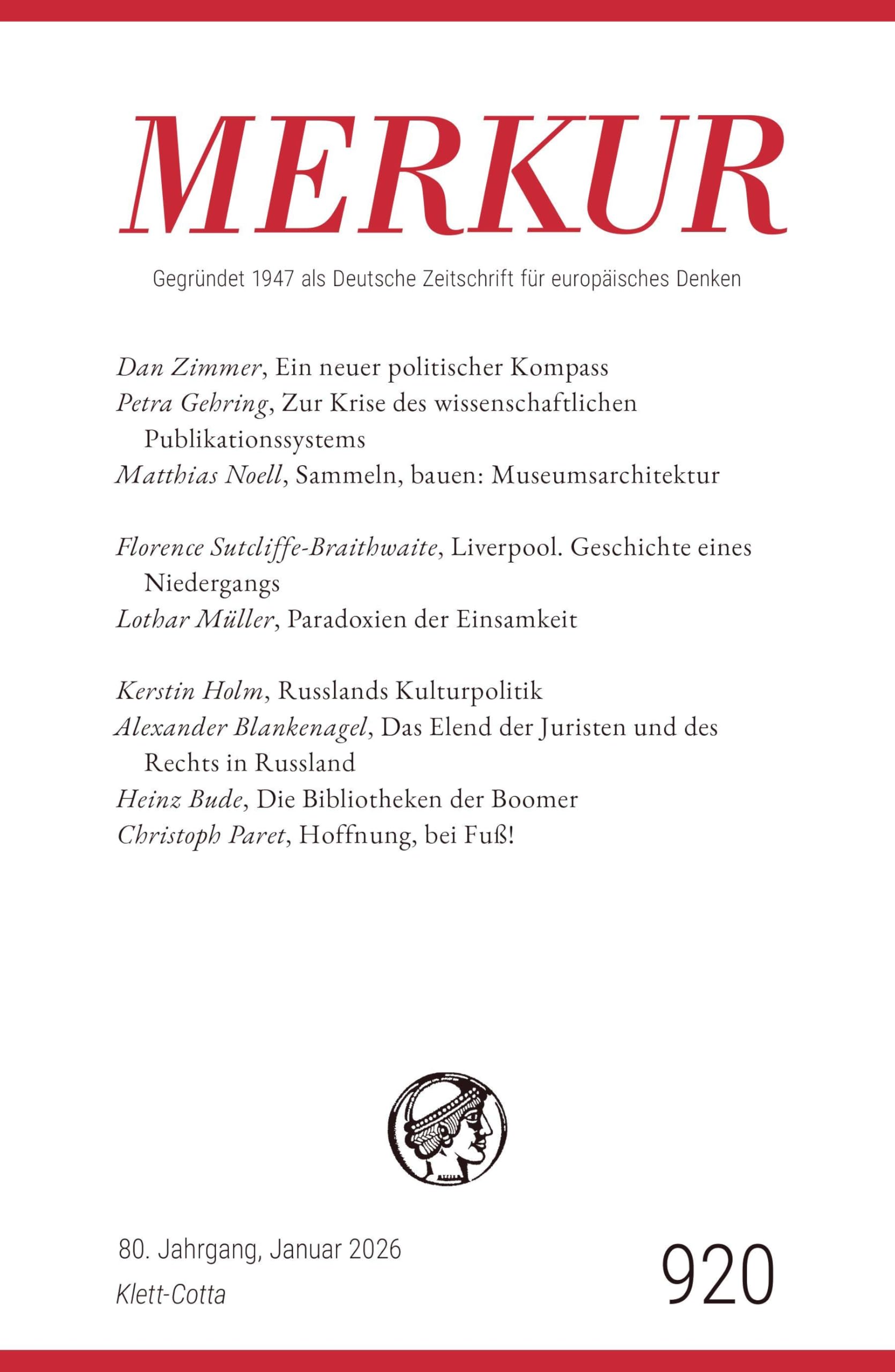 MERKUR 1/2026, Jg.80 Philosophy