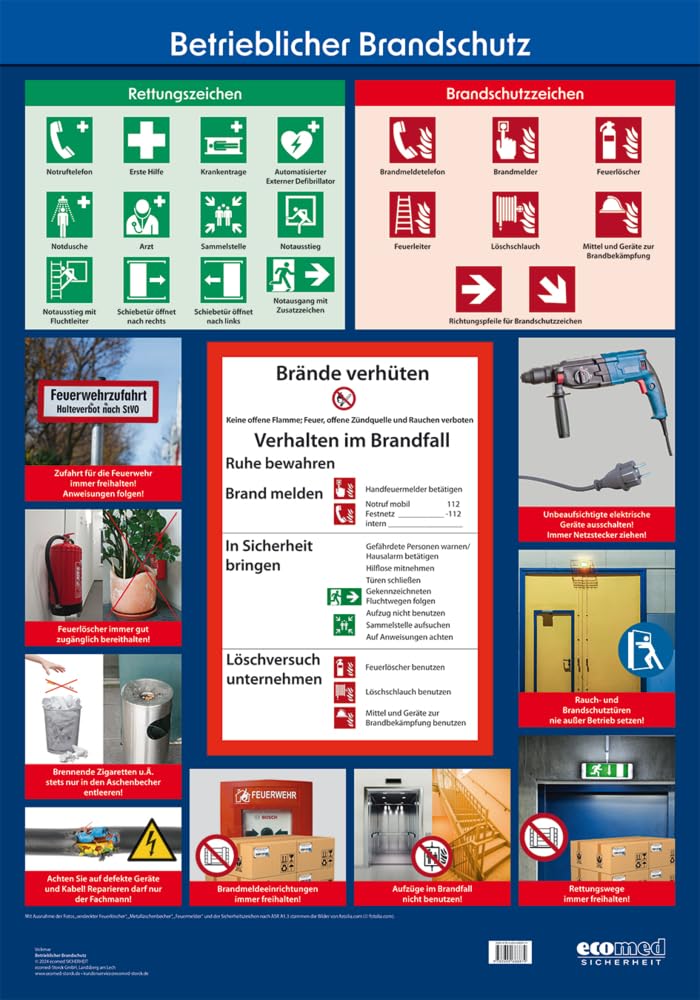 Wandtafel Betrieblicher Brandschutz Business & Technology