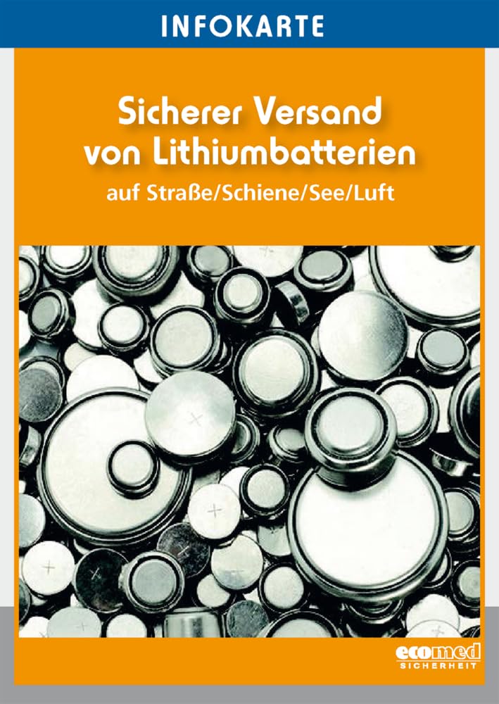 Infokarte Sicherer Versand von Lithiumbatterien: Verpackungseinheit 10 Stück Law