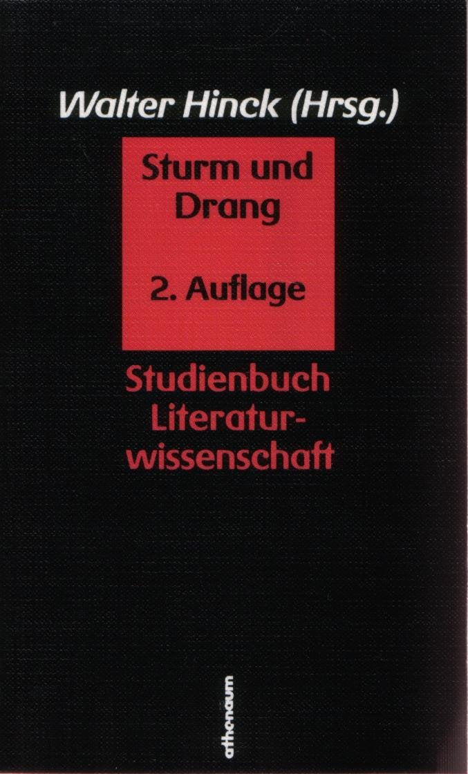 Sturm und Drang. Ein literaturwissenschaftliches Studienbuch Film, Art & Culture
