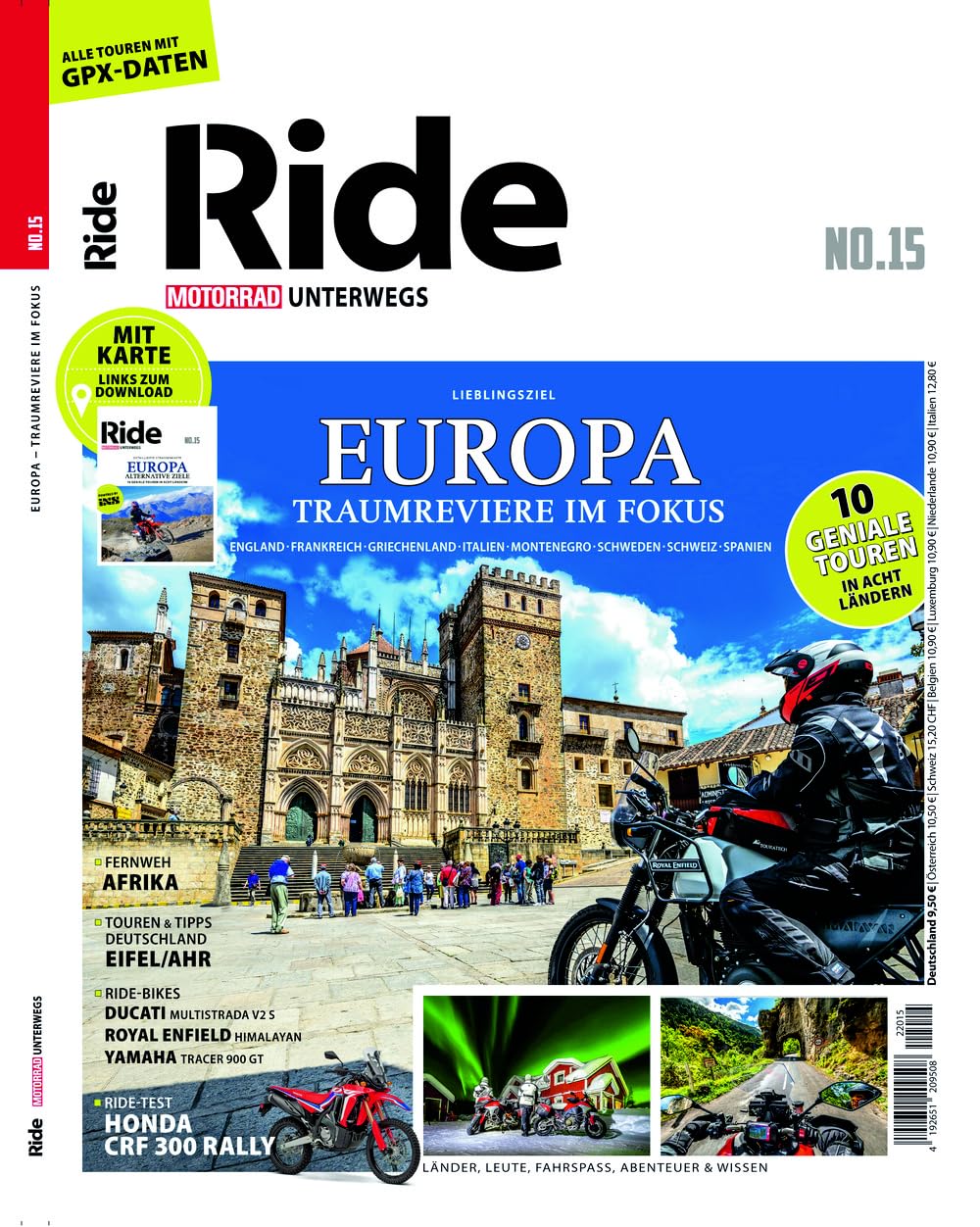 RIDE - Motorrad unterwegs, No. 15: Topziele in Europa Leisure, Home & Garden