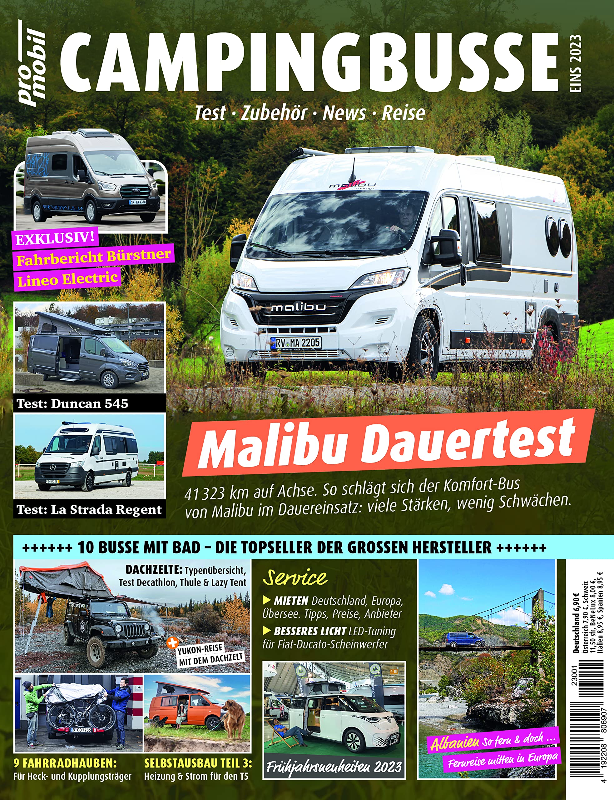 pro mobil Extra Campingbusse - Malibu Dauertest: Das Vanlife Magazin - Heft 01/2023 Leisure, Home & Garden