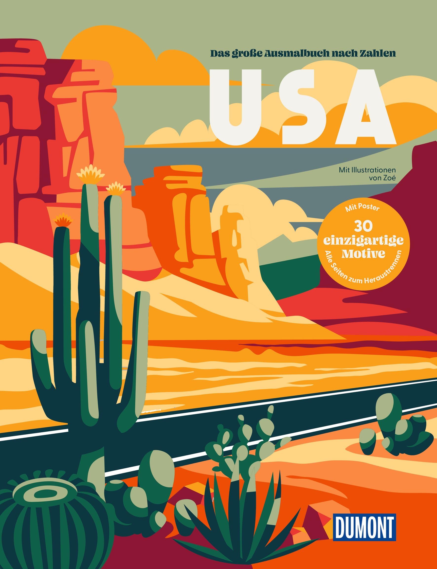 USA - Das große Ausmalbuch nach Zahlen Travel Guides