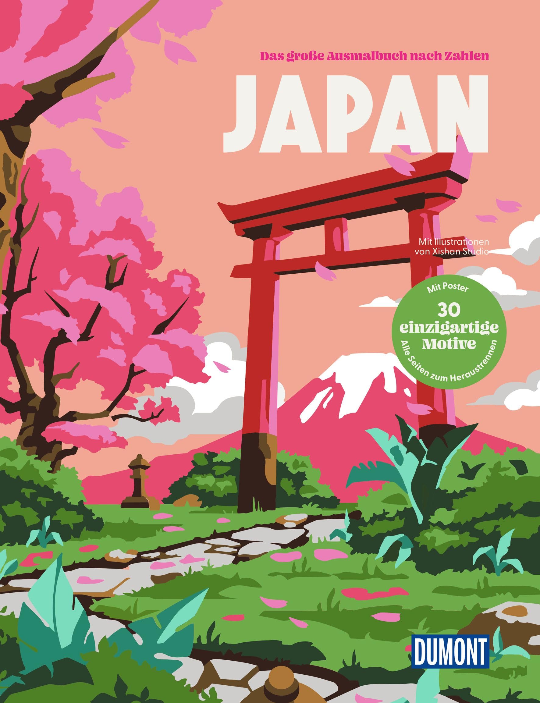 Japan - Das große Ausmalbuch nach Zahlen Travel Guides