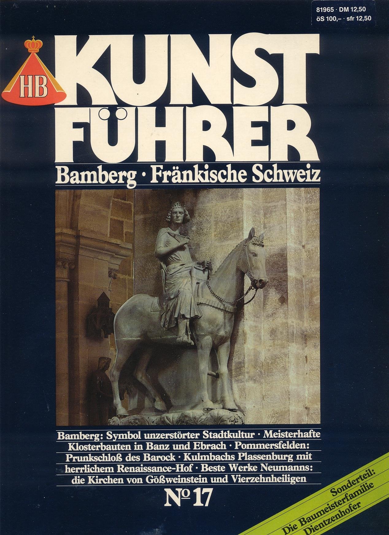 HB Kunstführer (No. 17) Bamberg. Fränkische Schweiz. Sonderteil: Die Baumeisterfamilie Dientzenhofer. Architecture