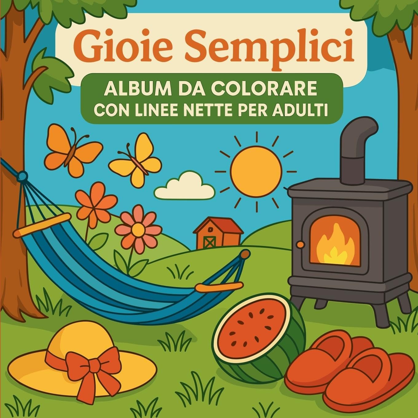 Gioie semplici - Album da colorare con linee nette per adulti Hobbies & Crafts