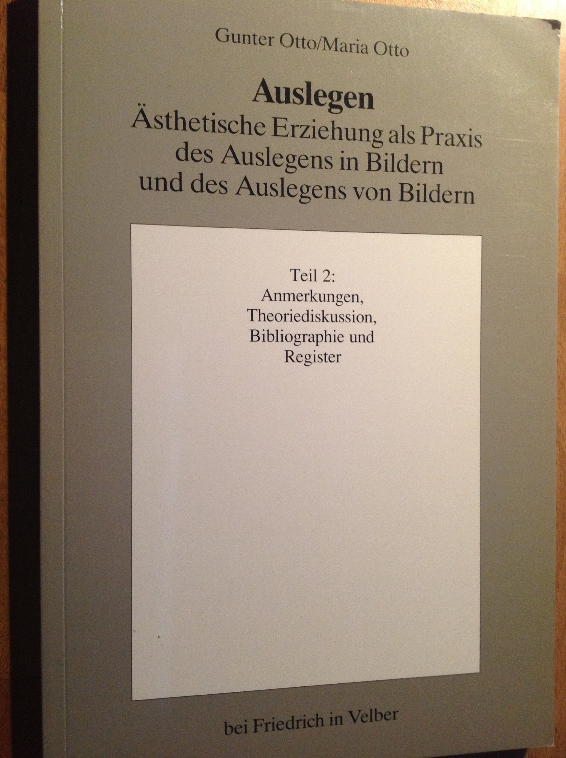 Auslegen, Books