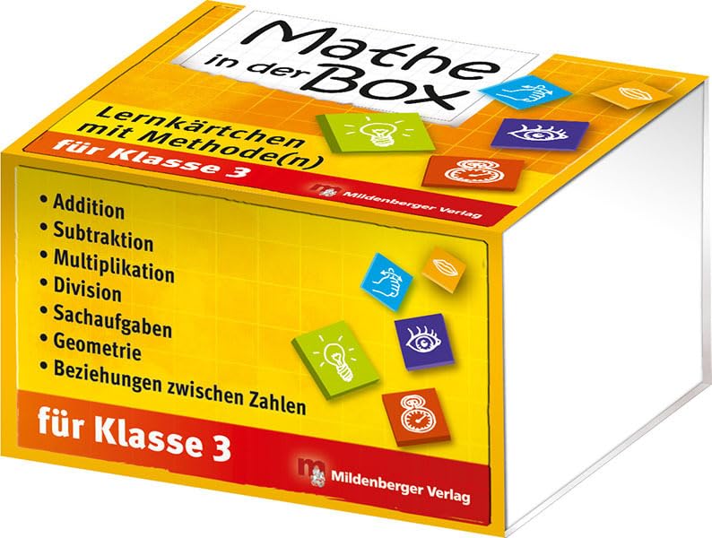 Mathe in der Box – Lernkärtchen mit Methode(n), Klasse 3 Learning & Reference