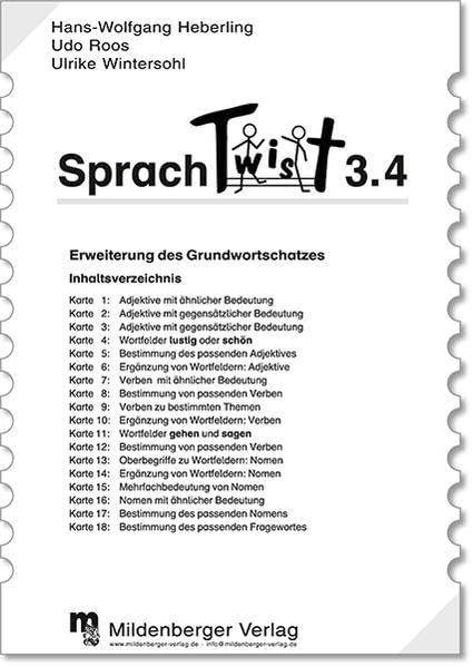 Sprachtwist. Lesen - Spannen - Kontrollieren: Sprachtwist, Tl.3/4, Erweiterung des Grundwortschatzes Study Guides