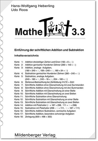 Mathetwist. Rechnen - Spannen - Kontrollieren: Mathetwist, Tl.3/3, Einführung der schriftlichen Addition und Subtraktion: Einführung der schriftlichen Addition und Subtraktion 3. Schuljahr Study Guides