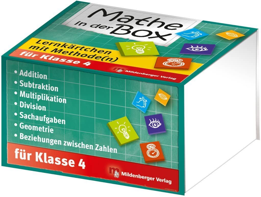 Mathe in der Box – Lernkärtchen mit Methode(n), Klasse 4 Learning & Reference
