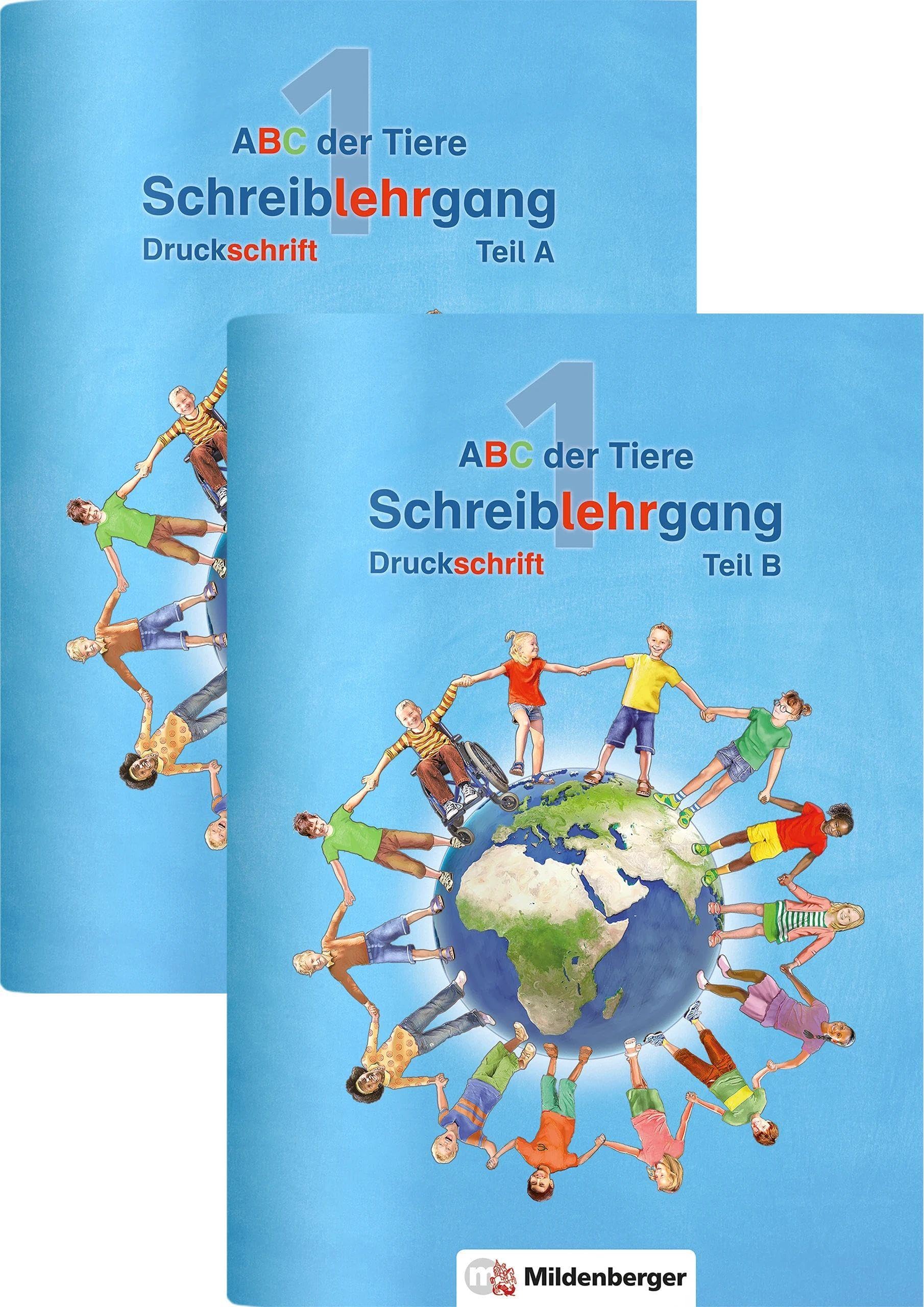 ABC der Tiere 1 - Schreiblehrgang Druckschrift, Teil A und B. Neubearbeitung General education