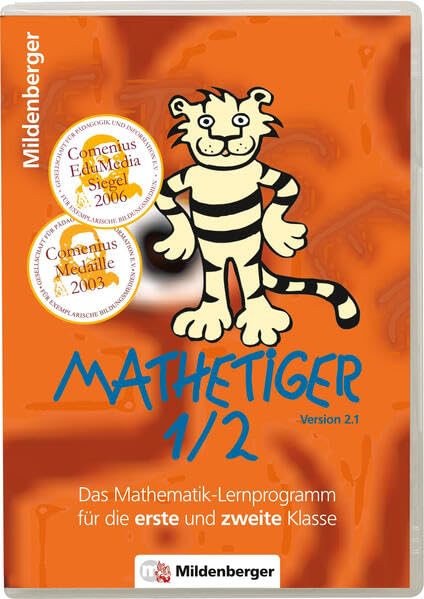 Mathetiger 1/2. Lernprogramm für 1. und 2. Klasse / Mathetiger 1/2, Version 2.1: Einzellizenz, Klassenversion für bis zu 40 Anwender, CD-ROM Lernprogramm für die 1. und 2. Klasse Learning