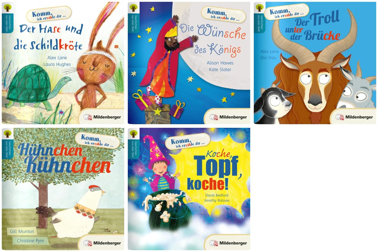 Geschichten aus aller Welt - Set 1: Einzelbände: Der Hase und die Schildkröte; Die Wünsche des Königs; Der Troll unter der Brücke; Hühnchen Kühnchen; Koche, Topf, koche! Study Guides