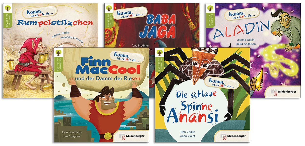 Geschichten aus aller Welt - Set 3: 5 Einzelbände: Rumpelstilzchen; Baba Jaga; Aladin; Finn MacCool; Die schlaue Spinne Anansi (Bestellnummern 2400-20 bis 2400-24) Study Guides