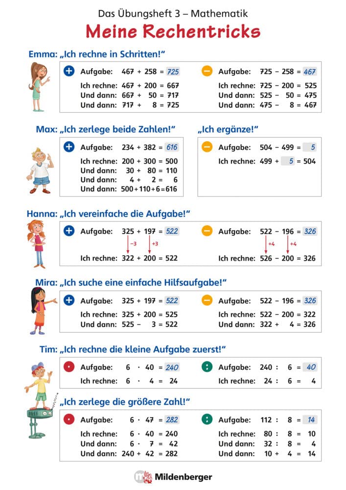 Das Übungsheft Mathematik 3 – Poster Meine Rechentricks Study Guides