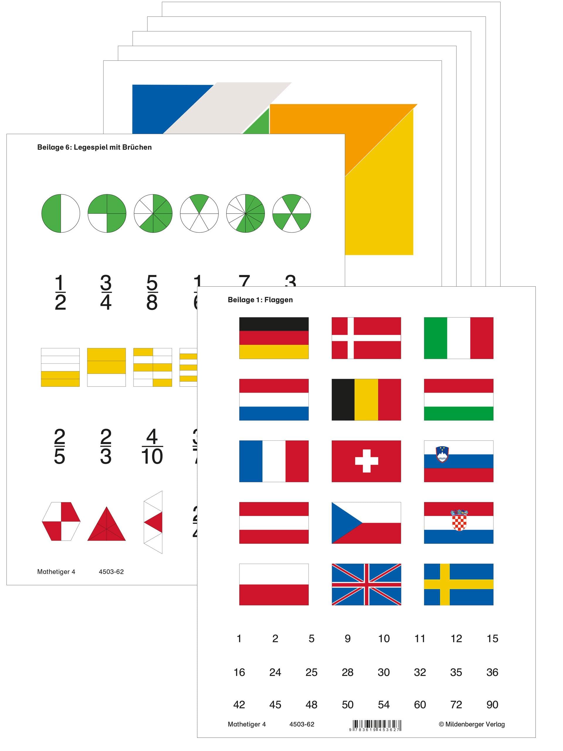Mathetiger 4, Arbeitsbeilagen (identisch mit 4503-62): Arbeitsbeilagen (identisch mit 978-3-619-45362-7) Learning & Reference