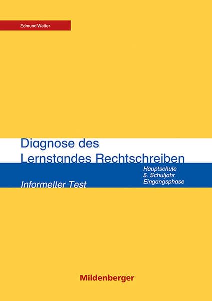 Diagnose des Lernstandes: Rechtschreiben, 5. Schuljahr, Kopiervorlagen Learning & Reference