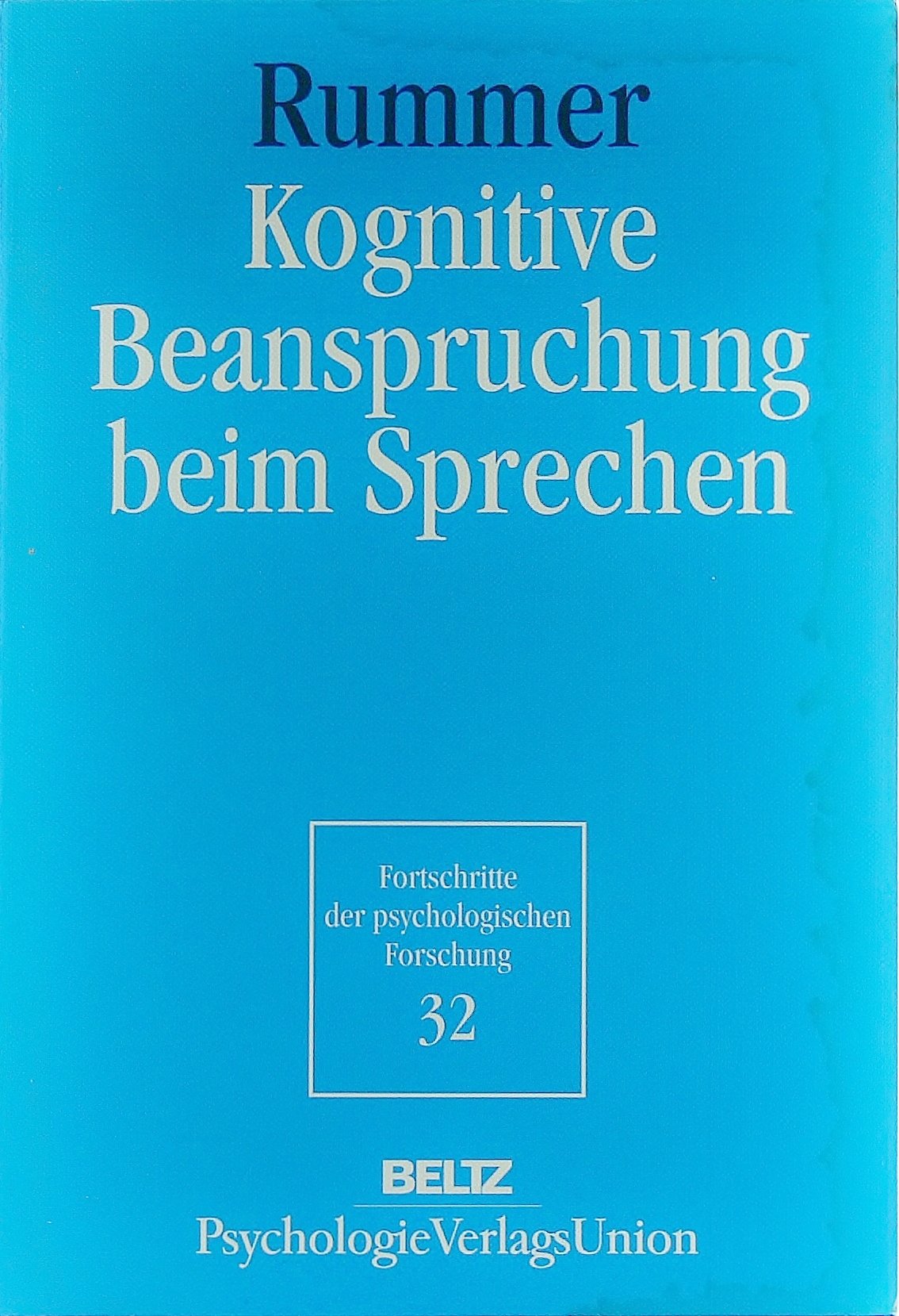 Kognitive Beanspruchung beim Sprechen Psychology