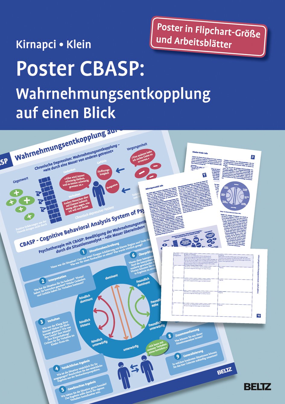 Poster CBASP: Wahrnehmungsentkopplung auf einen Blick. Poster in Flipchart-Größe und Arbeitsblätter in der Sammelmappe. Format Poster: 68 x 99 cm Health, Nutrition & Fitness