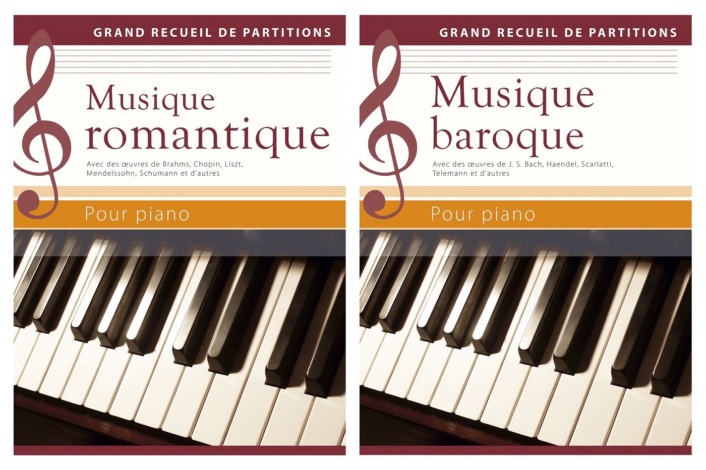 Musique romantique, musique baroque pour piano: Coffret 2 volumes Books