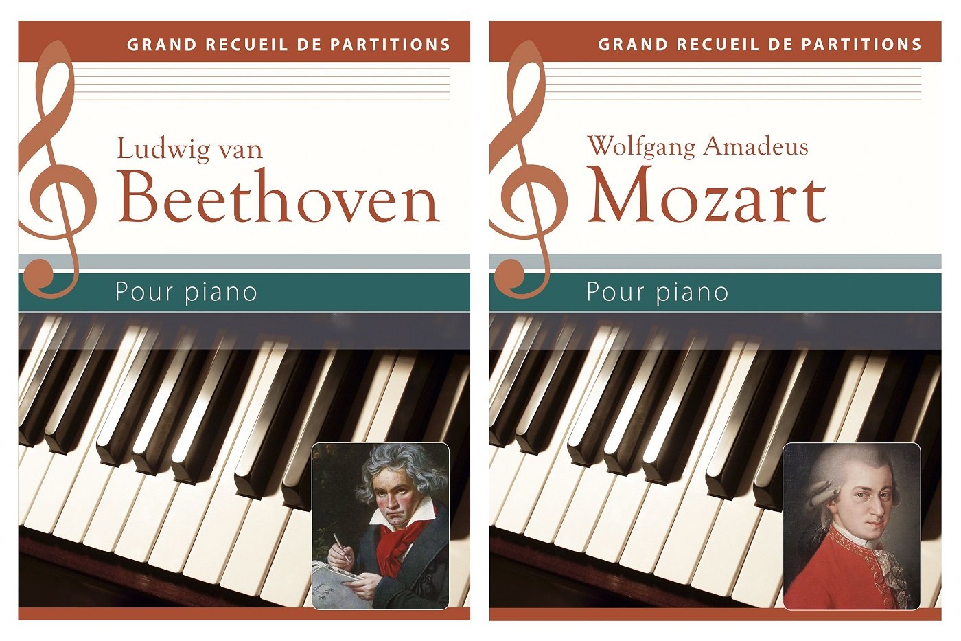 Ludwig van Beethoven, Wolfgang Amadeus Mozart pour piano: Coffret 2 volumes book