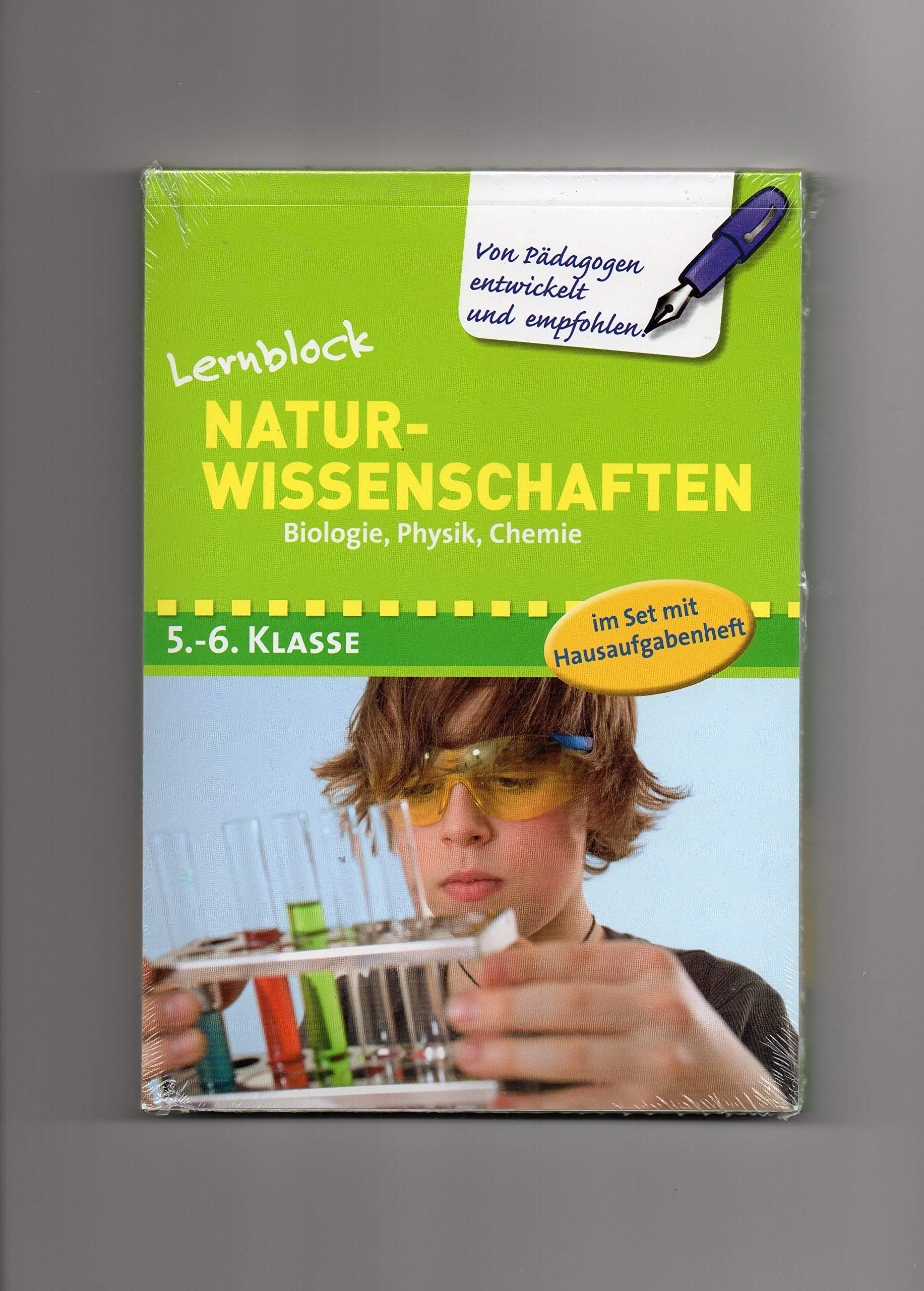 Lernblock Naturwissenschaften Biologie, Physik, Chemie im Set mit Hausaufgabenheft 5. - 6. Klasse Books