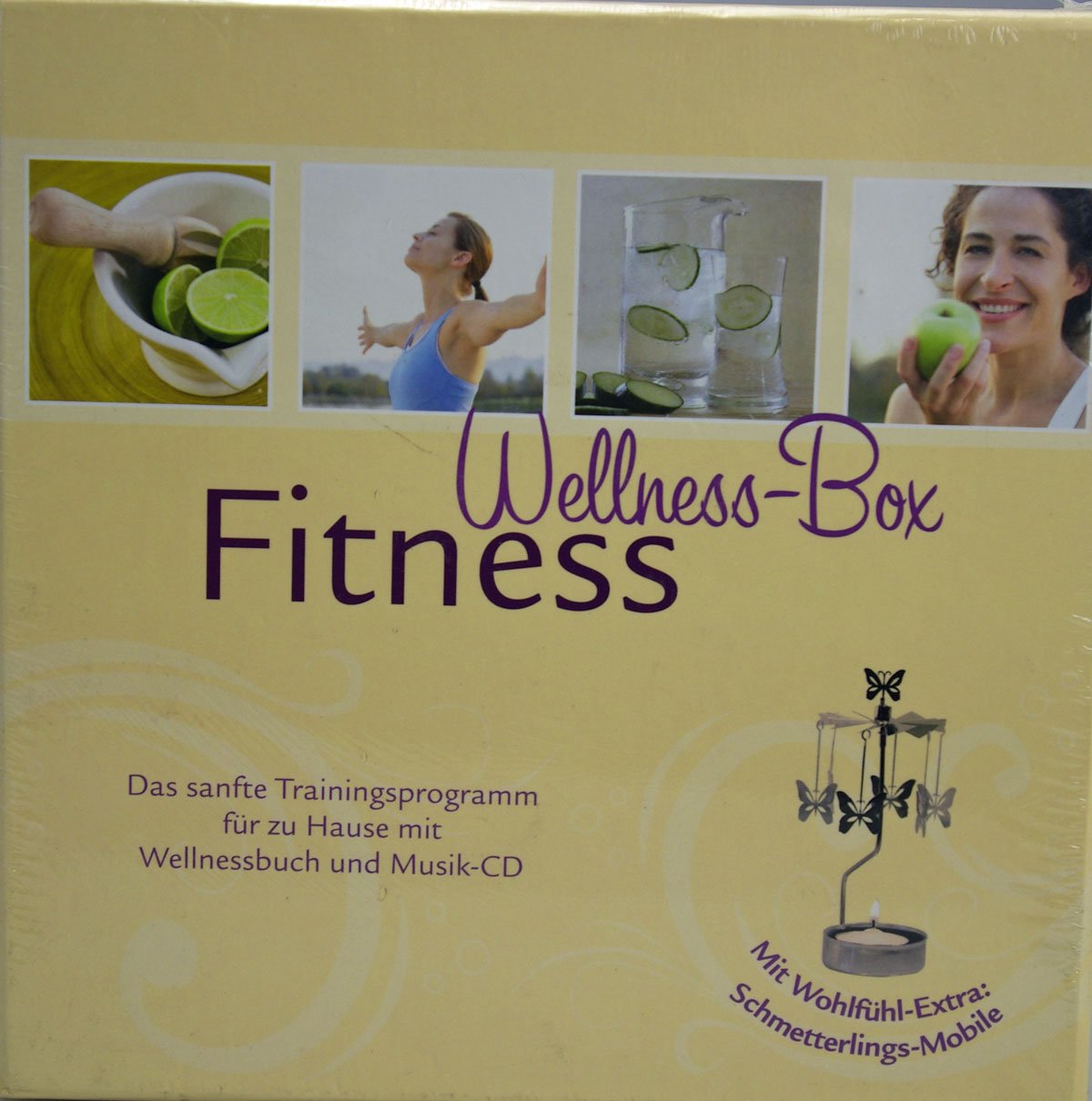 Fitness Pflege Box Body Spa Musik CD mit Wohlfühl extra Schmetterlings Mobile Music