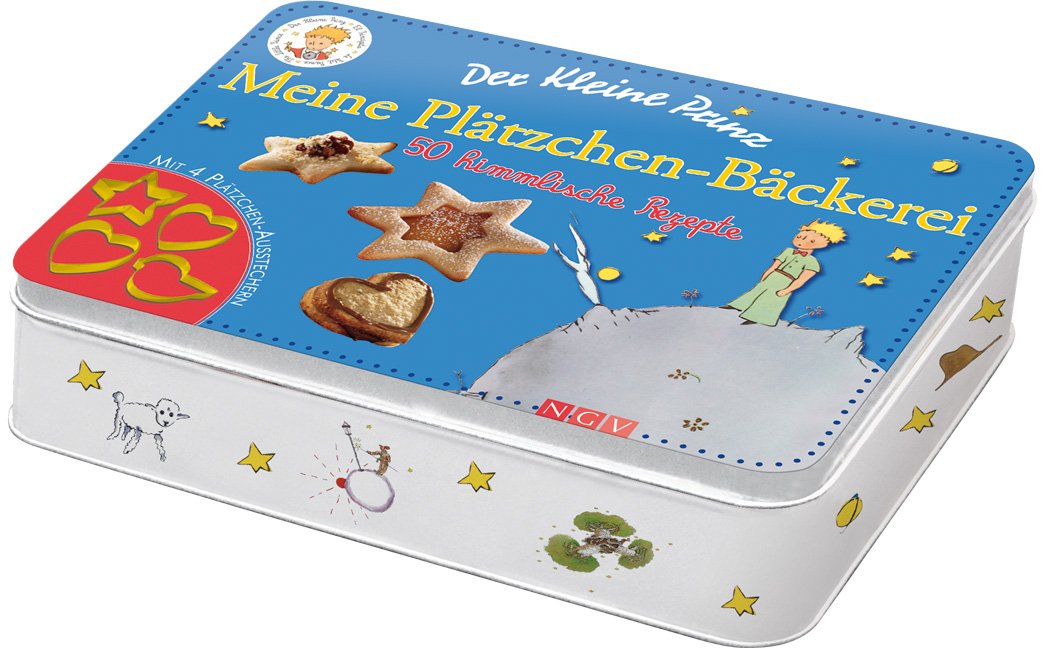 Der Kleine Prinz - Meine Plätzchen-Bäckerei: 50 himmlische Rezepte in Deko-Box mit 4 Ausstechförmchen aus Edelstahl Leisure, Home & Garden
