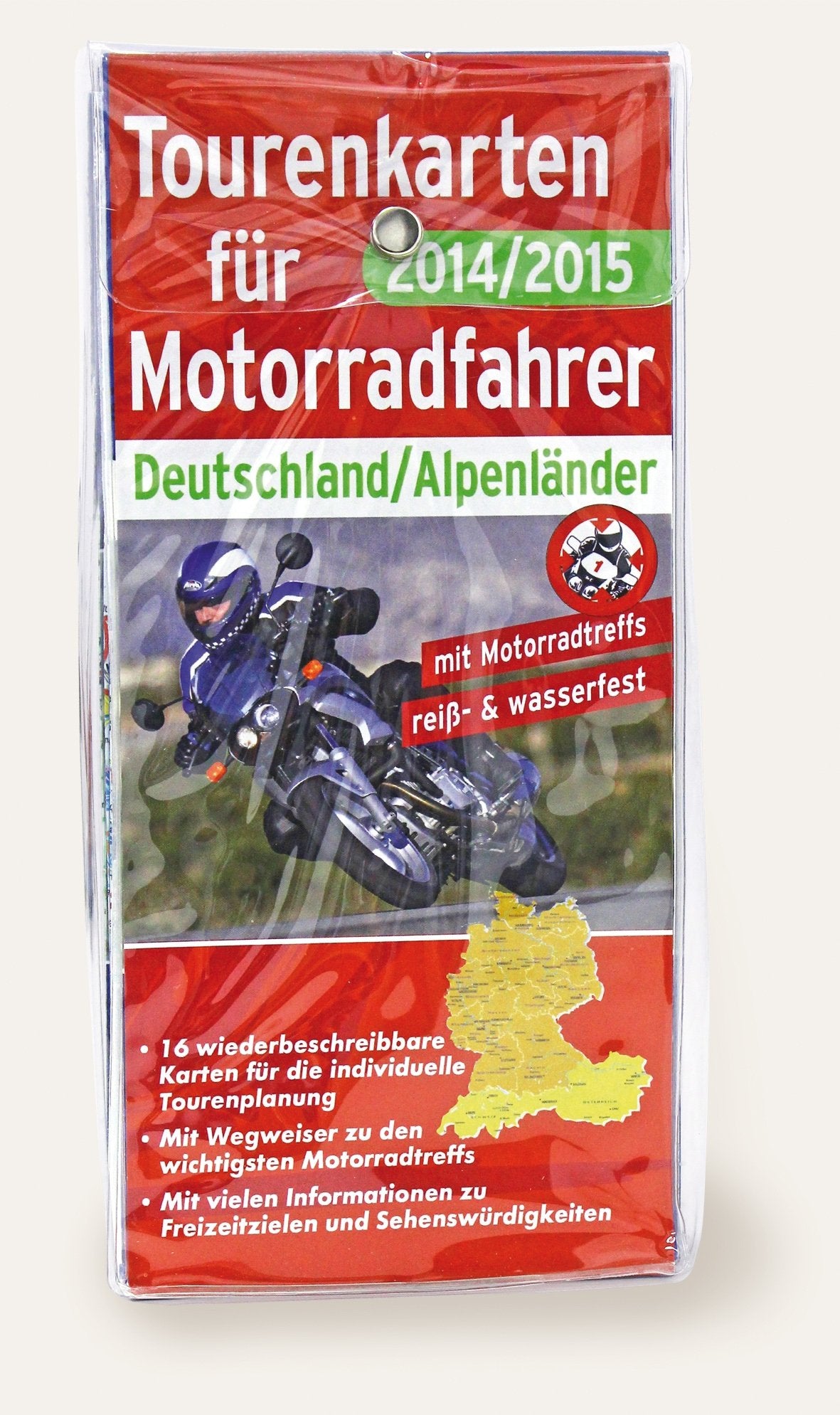 Tourenkarten für Motorradfahrer Deutschland/Alpenländer 2014/2015: 16 wiederbeschreibbare Karten für die individuelle Tourenplanung: 16 ... und Sehenswürdigkeiten. Reiß- und wasserfest Leisure, Home & Garden