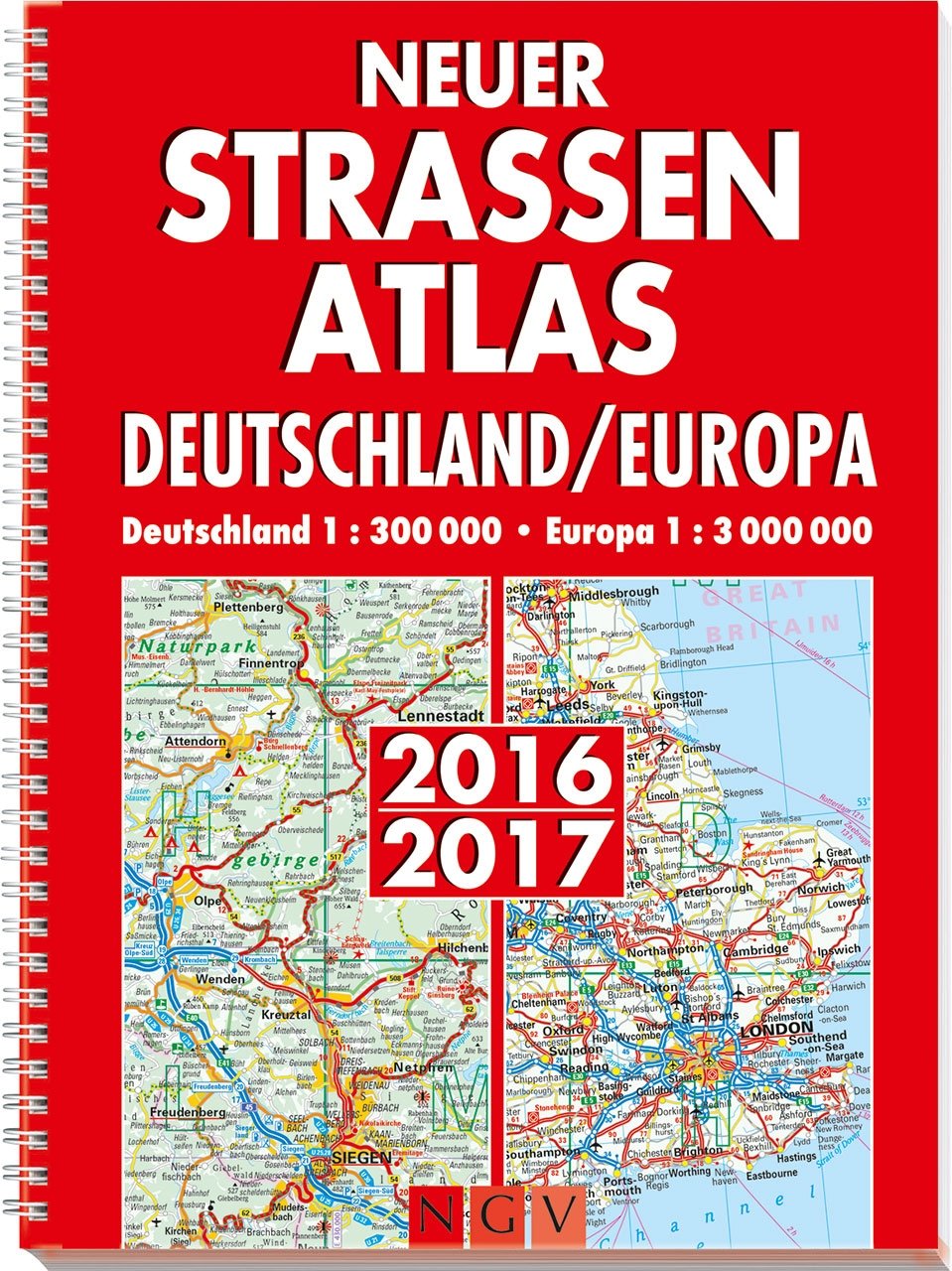 Neuer Straßenatlas Deutschland/Europa 2016/2017: Deutschland 1 : 300 000 / Europa 1 : 3 000 000: Mit GPS-Erklärung Leisure, Home & Garden