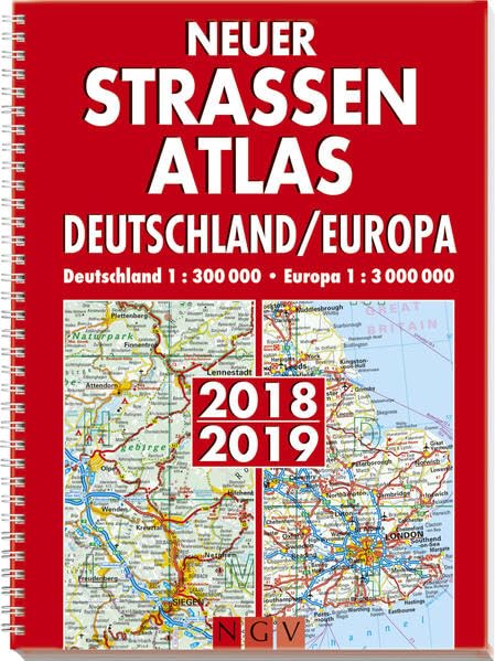 Neuer Straßenatlas Deutschland/Europa 2018/2019: Deutschland 1 : 300 000 . Europa 1 : 3 000 000 Leisure, Home & Garden