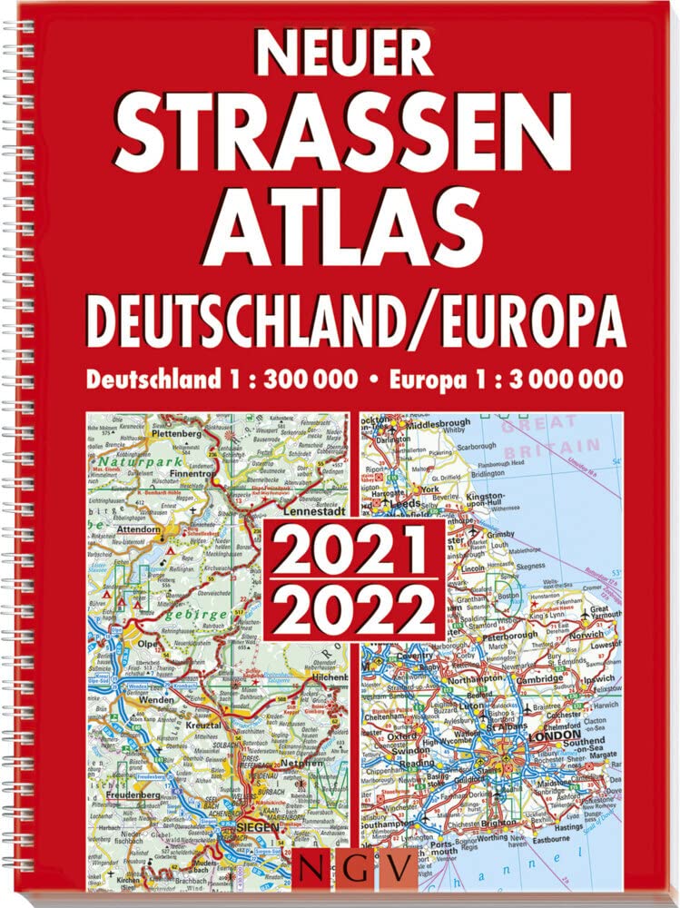 Neuer Straßenatlas Deutschland/Europa 2021/2022: Deutschland 1 : 300 000 . Europa 1 : 3 000 000 Leisure, Home & Garden