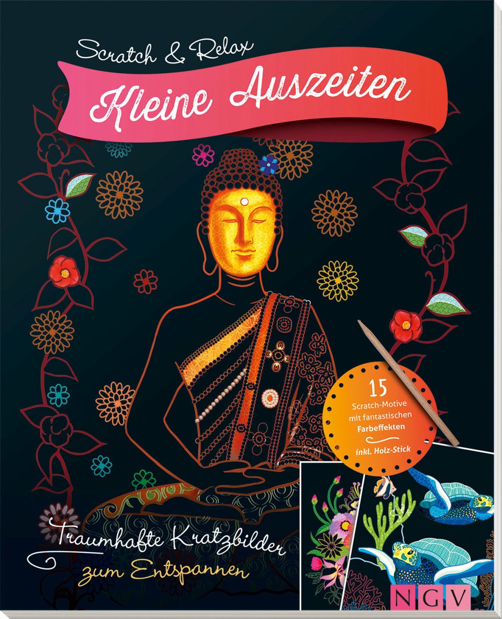 Kleine Auszeiten: Traumhafte Kratzbilder zum Entspannen: Traumhafte Kratzbilder zum Entspannen - mit Holz-Stick Arts & Music